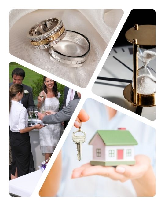 The four facets of wedding budgeting - Fixed
Costs, Variable Costs, Time Cost and Opportunity
Cost. Jennifer Cram Marriage Celebrant