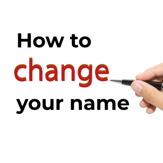 Text How to change your name with a hand and
a pen
