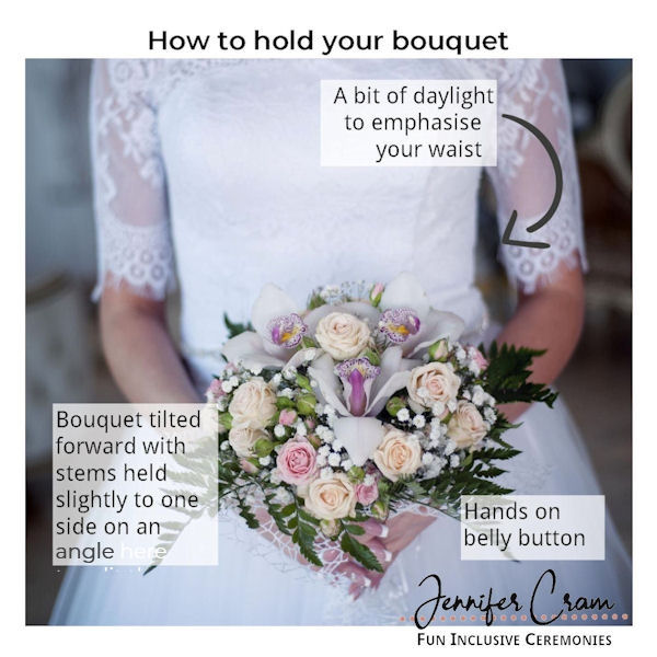 How to Hold Your Wedding Bouquet